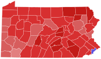 Mapa de resultados de las elecciones al Senado de los Estados Unidos en Pensilvania de 1988 por condado.svg