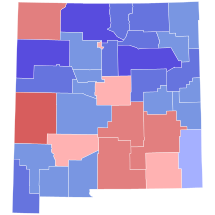 2002 New Mexico gubernatorial election results map by county.svg