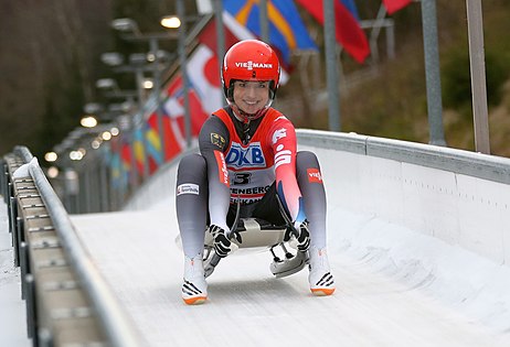 Jänner 2019 Jessica Degenhardt (Deutschland) bei den 33. Juniorenweltmeisterschaften im Rennrodeln in Altenberg Foto: Sandro Halank