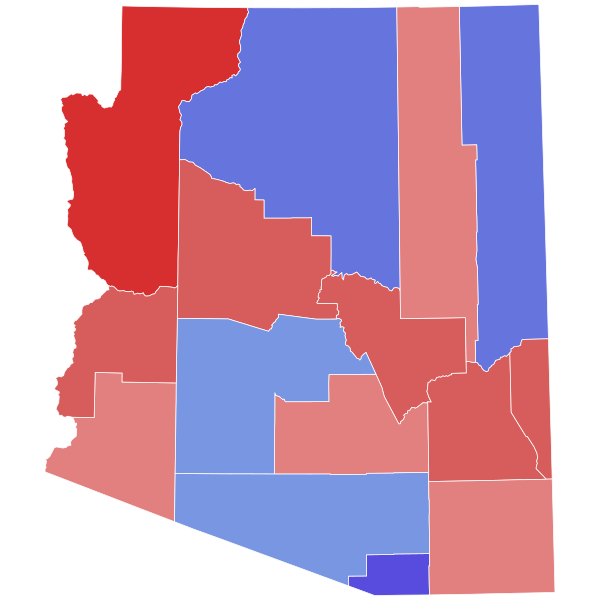File:2020 United States Senate special election in Arizona results map by county.svg