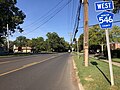 File:2023-09-21 08 41 16 View west along Mercer County Route 546 (Franklin Corner Road) at U.S. Route 1 (Brunswick Pike) in Lawrence Township, Mercer County, New Jersey.jpg