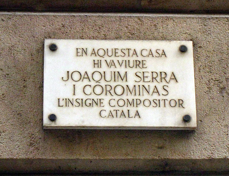 File:29 Aquí va viure Joaquim Serra, c. Notariat.jpg