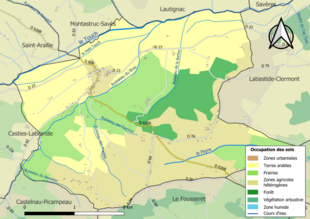 Mappa a colori che mostra l'uso del suolo.