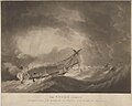 "The Storm increas'd. Distressed situation of the Ramillies when Day broke with the Dutton Store Ship foundering"