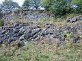 Carrière de Milin ar Stang ː la coulée volcanique en coussins (Pillow lava).