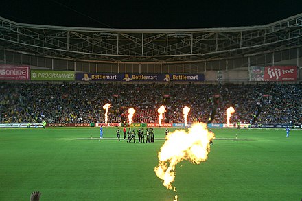 Pyro show during the Twenty20 match between India and Australia in 2012