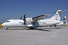 An Airlinair ATR 42-500 at Stuttgart Airport (2006).