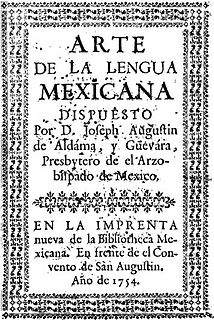 <i>Arte de la lengua mexicana</i> (1754 book)