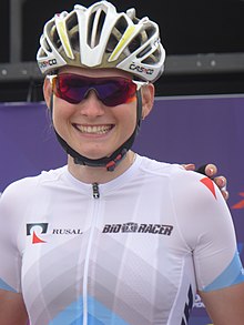Anastasiia Pliaskina - 2018 UEC Eropa Road Bersepeda Kejuaraan (Perempuan road race).jpg