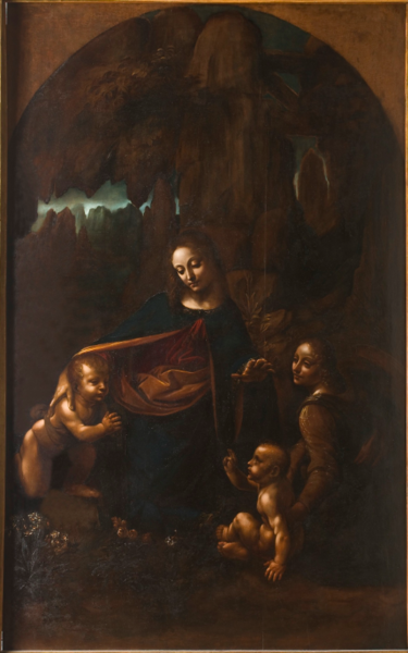 Fichier:Andrea Bianchi, dit il Vespino - La Vierge aux rochers (d'après Léonard de Vinci) - entre 1611et 1614 - Milan, pinacoteca Ambrosiana.png