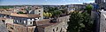 Vue de la partie nord d'Angoulême, depuis le rempart, boulevard Pasteur. On aperçoit le quartier de la gare et la Charente. Angoulême, Charente, France.