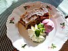 Apple strudel with mint at Wirtshaus Steirerstöckl