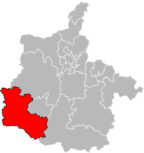 Kanton na mapě departementu Ardensko