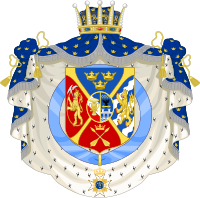 Armoiries du Prince Auguste de Suede et de Norvège, duc de Dalécarlie van 1831 tot 1844.svg