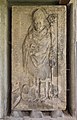 English: Stone relief of abbot Thomas Steyerberger at the western exterior steeple wall Deutsch: Steinrelief des Abtes Thomas Steyerberger an der westlichen Außenwand des Turms