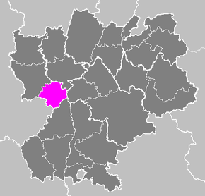 Arondismentul Saint-Étienne în cadrul departamentului Loire