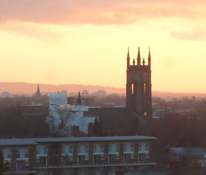 File:Ashton-Under-Lyne at sunset - geograph.org.uk - 3810635.jpg