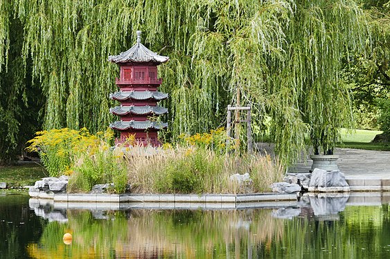 in Gärten der Welt in Berlin steht der asiatische Garten