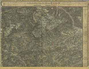 Altenberg zwischen Rax und Schneealm (Schneealpe) um 1877 (Aufnahmeblatt der Landesaufnahme)