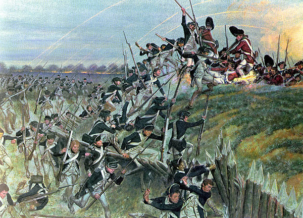 The storming of Redoubt No. 10 in the Siege of Yorktown during the American Revolutionary War prompted Great Britain's government to begin negotiation