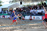 Deutsch: Beachhandball Europameisterschaften 2019 (Beach handball Euro); Tag 4: 5. Juli 2019 – Männer, Viertelfinale, Russland-Polen 2:0 (30:22, 19:18) English: Beach handball Euro; Day 4: 5 July 2019 – Quarter Final Men – Russia-Poland 2:0 (30:22, 19:18)