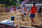 Deutsch: Beachhandball bei den Olympischen Jugendspielen 2018 in Buenos Aires; Tag 7, 13. Oktober 2018; Jungen, Halbfinale – Spanien-Kroatien 2:1 English: Beach handball at the 2018 Summer Youth Olympics in Buenos Aires at 13 October 2018 – Boys Semifinal – Spain-Croatia 2:1 Español: Handball de playa en los Juegos Olimpicos de la Juventud Buenos Aires 2018 en 13 de octubre de 2018 – Semifinales de chicos - España-Croacia 2:1