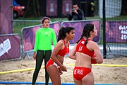 Deutsch: Beachhandball bei den Olympischen Jugendspielen 2018; Tag 5, 10. November 2018; Mädchen, Platzierungsrunde - Mauritius-Venezuela 0:2 English: Beach handball at the 2018 Summer Youth Olympics at 11 October 2018 – Girls Consolation Round – Mauritius-Venezuela 0:2