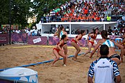 Deutsch: Beachhandball bei den Olympischen Jugendspielen 2018 in Buenos Aires; Tag 7, 13. Oktober 2018; Mädchen, Finale Argentinien-Croatien 2:0 English: Beach handball at the 2018 Summer Youth Olympics in Buenos Aires at 13 October 2018 – Girls Gold Medal Match – Argentina-Croatia 2:0 Español: Handball de playa en los Juegos Olimpicos de la Juventud Buenos Aires 2018 en 13 de octubre de 2018 – Partido por la medalla de oro femenino - Argentina-Croacia 2:0