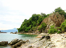 South China Sea coast in the vicinity of Mersing Beach near Mersing.jpg