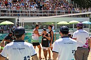 Deutsch: Beachvolleyball bei den Olympischen Jugendspielen 2018; Tag 11, 17. Oktober 2018; Jungen, Spiel um Platz 3 – Argentinien-Ungarn 2:0 (21–15/21–15) English: Beach volleyball at the 2018 Summer Youth Olympics at 17 October 2018 – Bronze Medal Match – Argentina-Hungary 2:0 (21–15/21–15)