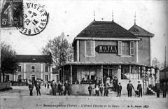 Beaurepaire, l’hôtel Flavin et la Gare, 1913