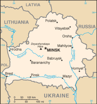 map of Belarus