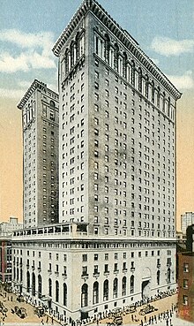 The New York Biltmore Hotel as seen in a 1917 color sketch