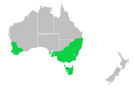 Biziura lobata distribution of Australia.png