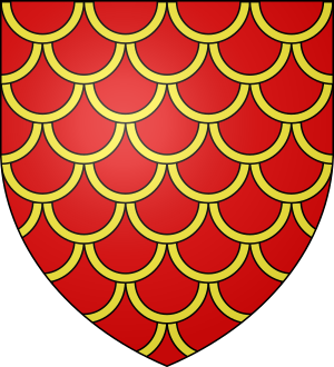 Gules papellony or. Arms of Baron de Châteaubriant (ancient)