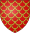 De gueules papelonné d'or (Gules papelonny or)