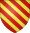 Coticé d'or et de gueules (Bendy of ten or and gules)