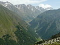 östlicher Teil mit Karlesspitze, Falschungsspitze (Falschung-Spitze), Bankkogel bis zur Hochwilden. valley Pfossental, a side valley of Schnalstal