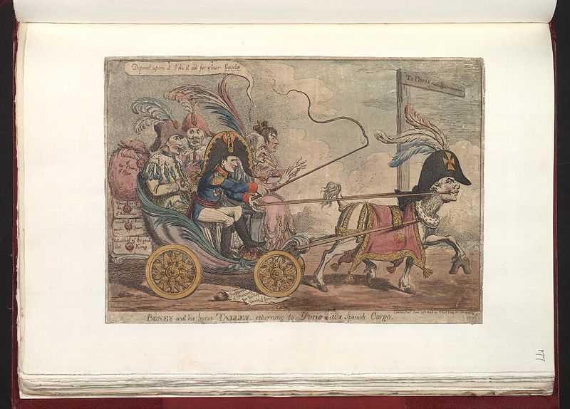 File:Bodleian Libraries, Boney and his horse Talley returning to Paris with a Spanish cargo.jpg