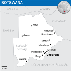 Botswana térképe