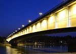 Branko's Bridge in Belgrade by night.JPG