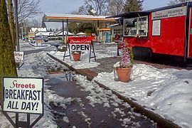 A breakfast kiosk in Eugene, Oregon