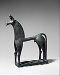 Horse figurine (Geometric); c. 800-700 BC; bronze; height: 17.6 cm; Metropolitan Museum of Art (New York City)