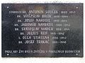 Pamětní deska obětem 2. světové války na budově lékárny v Bučovicích