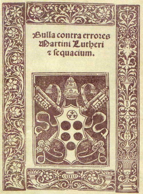 Bulla Contra errores Martini Lutheri of 1521