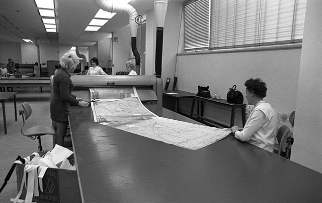 Copying technical drawings in 1973