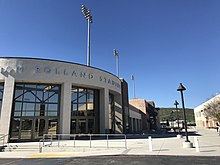 The Los Angeles Rams use CLU for training in 2016-19. CLU Rolland Stadium.jpg