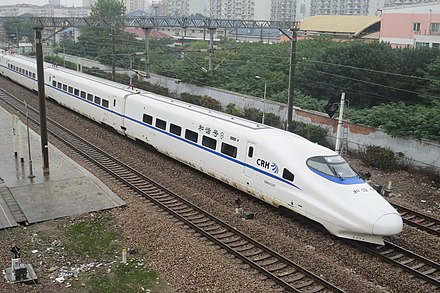 A CRH2A trainset running from Jinshanwei