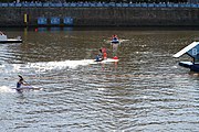 Deutsch: Kanusport bei den Olympischen Jugendspielen 2018; Tag 10, 16. Oktober 2018; Kleines Finale um die Bronzemedaille Jungen Einer-Kajak-Slalom: Tom Bouchardon (Frankreich) - George Snook (Neuseeland) English: Canoeing at the 2018 Summer Youth Olympics at 16 October 2018 – Boys' K1 slalom Bronze Medal Race: Tom Bouchardon (France) - George Snook (New Zealand)