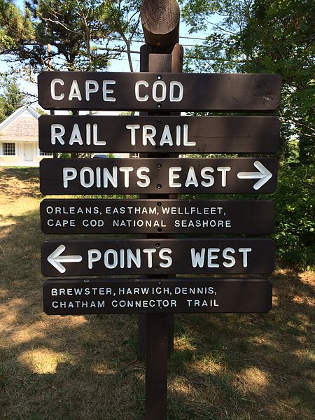 File:Cape Cod Rail Trail Sign at Nickerson Park.JPG